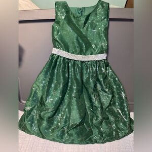 Bonnie Jean Emerald Dress with Glitter Accents